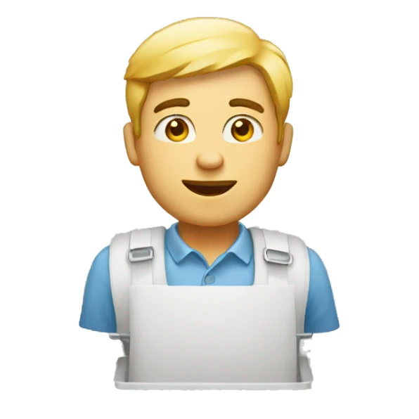 white man is going with product cart sticker