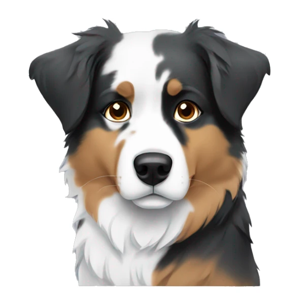 Australian shepherd 3 color is sad sticker