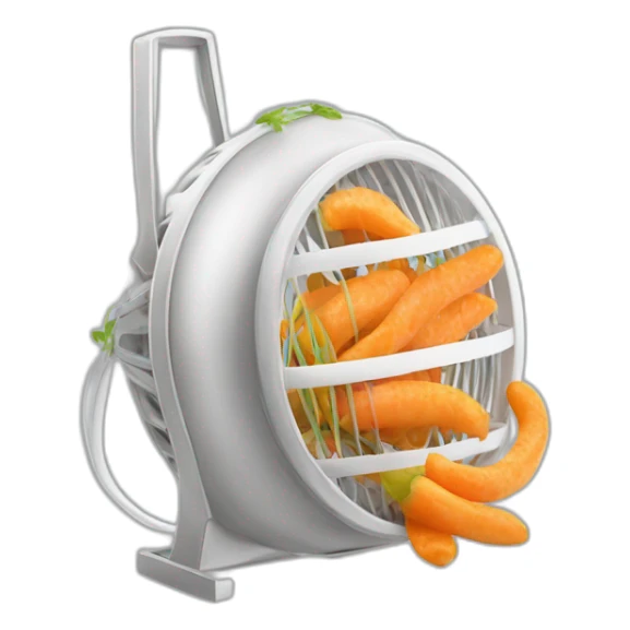 Ventilateur mange une carrote sticker