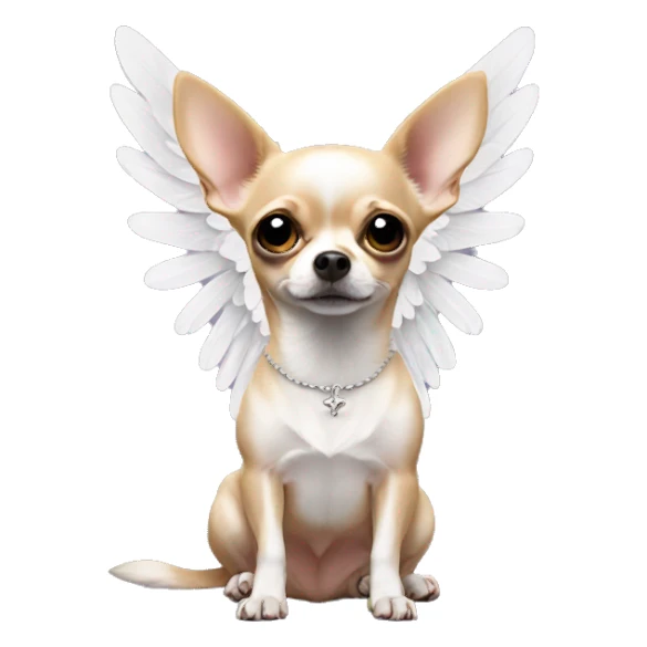 Chihuahua with angel wings  sticker
