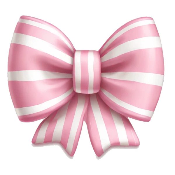 Cute Light pink and white striped bow  sticker