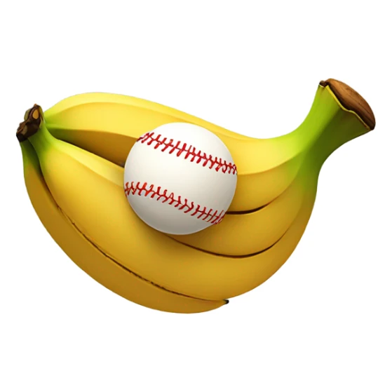 Banana baseball hybrid and  sticker
