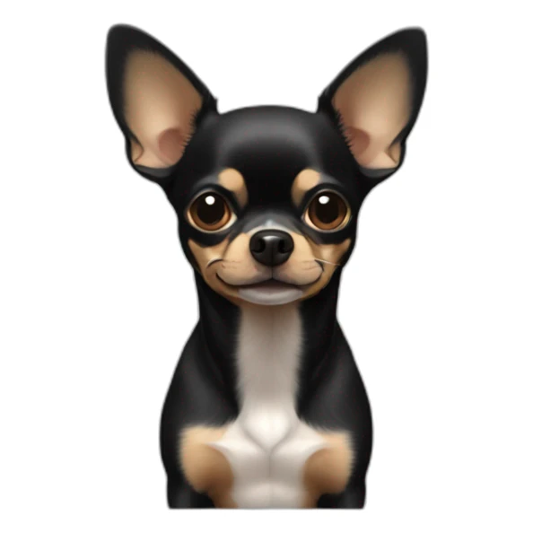 perro chihuahua negro negro sticker