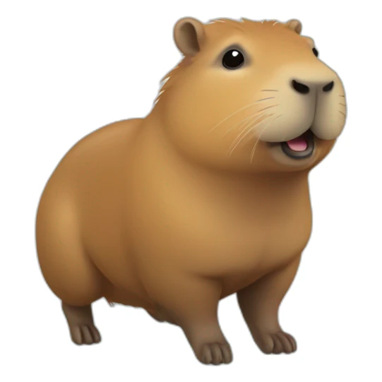Capybara sur terre terre sur nuage sticker
