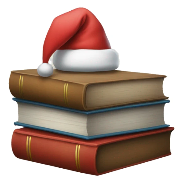 santas stacked books sticker