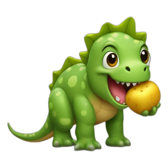 un dino ami avec une patate sticker