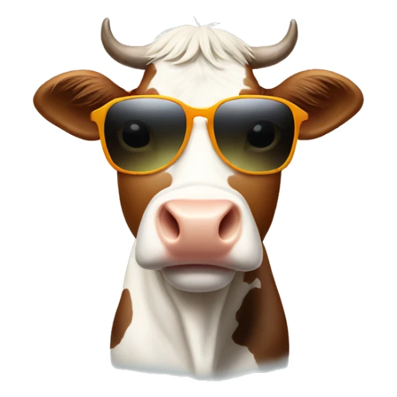 Cow wearing sunglasses  sticker