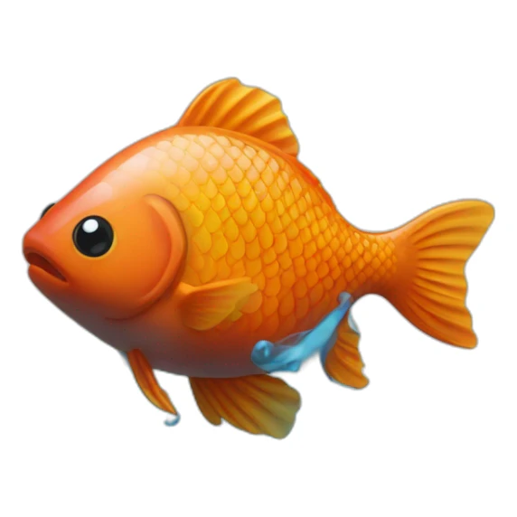 un poisson dans de la lave sticker