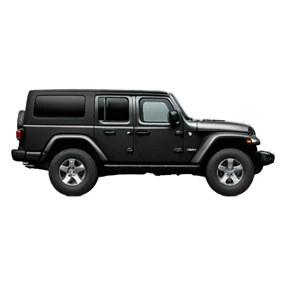 Realistic Balck Jeep Gladiator truck. sticker