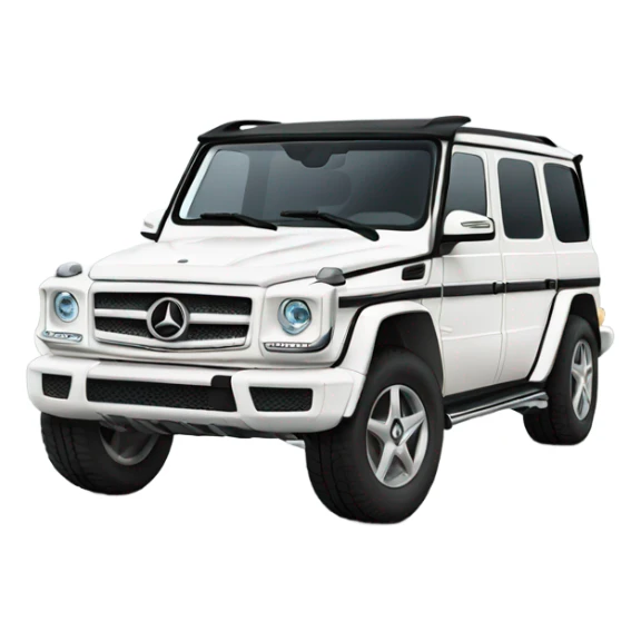 White Mercedes suv sticker