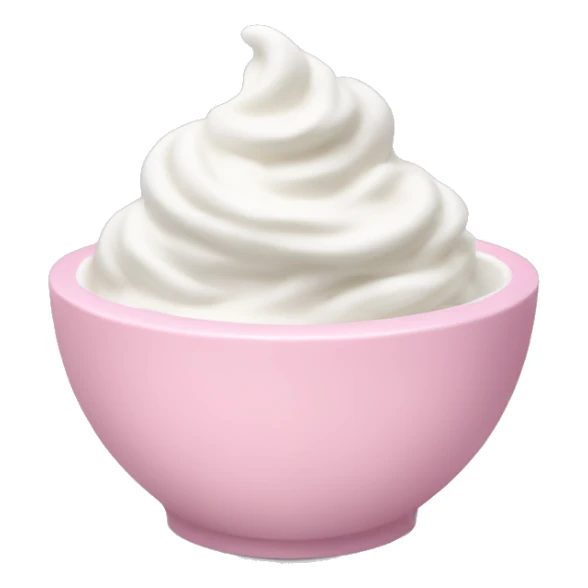 Pastel pink yogurt bowl sticker