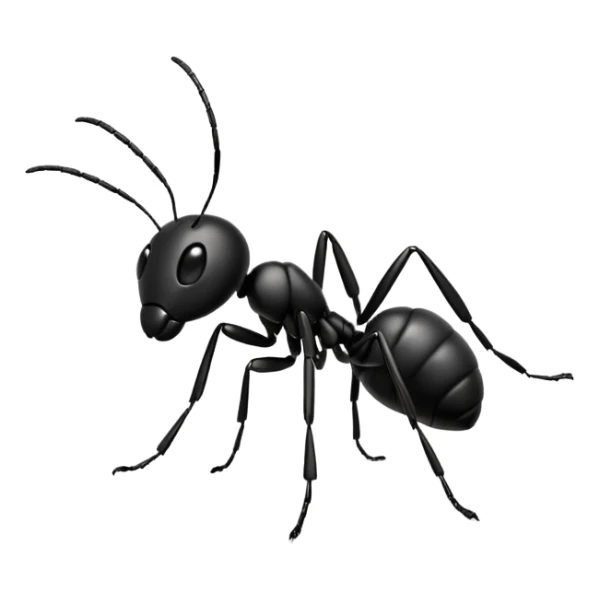 an ant that is jumping over stones sticker