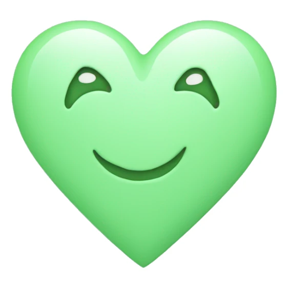 Pastel green heart sticker