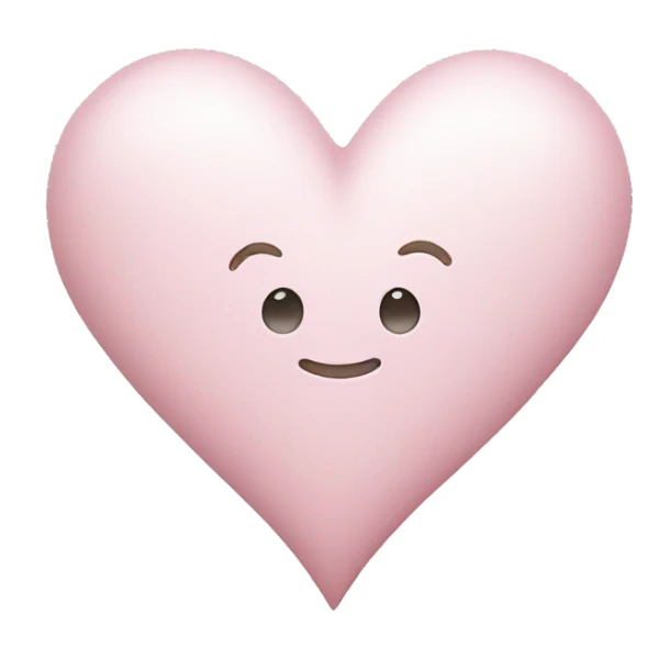 Pastel pink heart with white b sticker