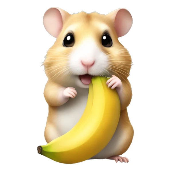 Hamster eat banana sticker