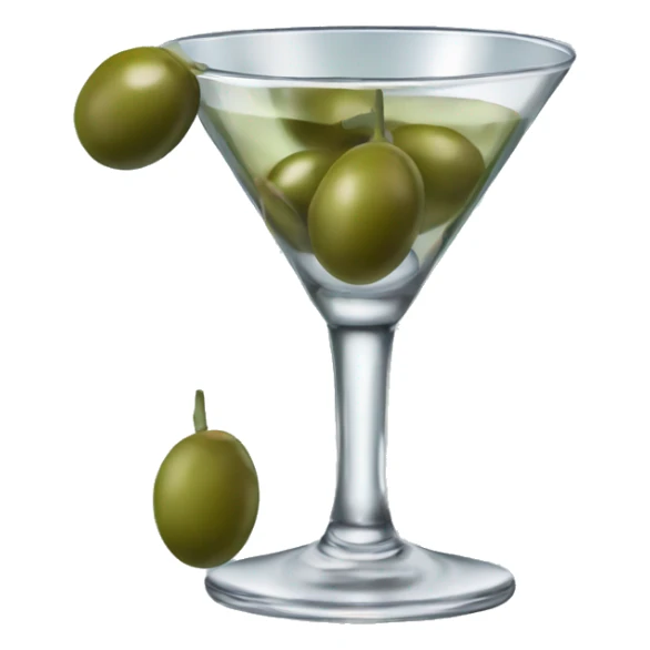 Martini glass with olives   sticker