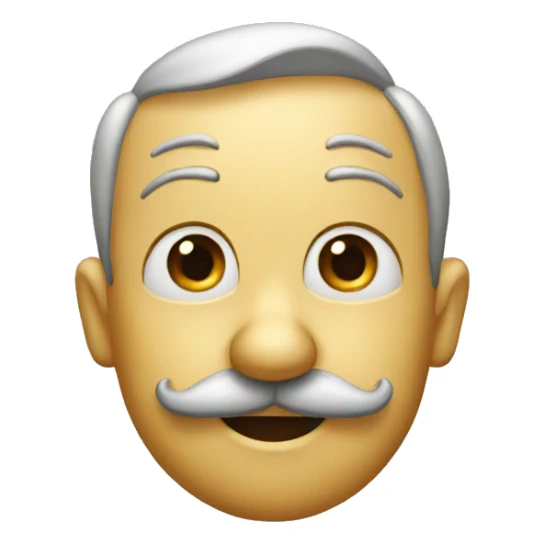 pinocchio with a mustache and long nouse sticker