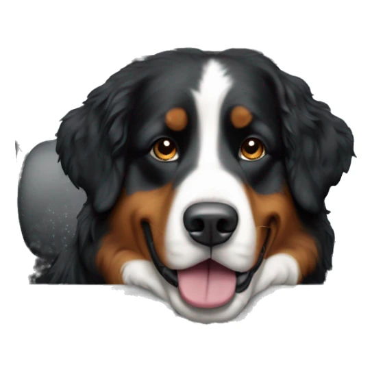 Bernese Mountain Dog on a Pickup Truck sticker