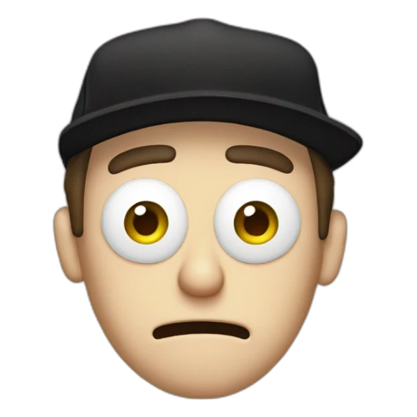 Rick and Morty with a all black cap sticker