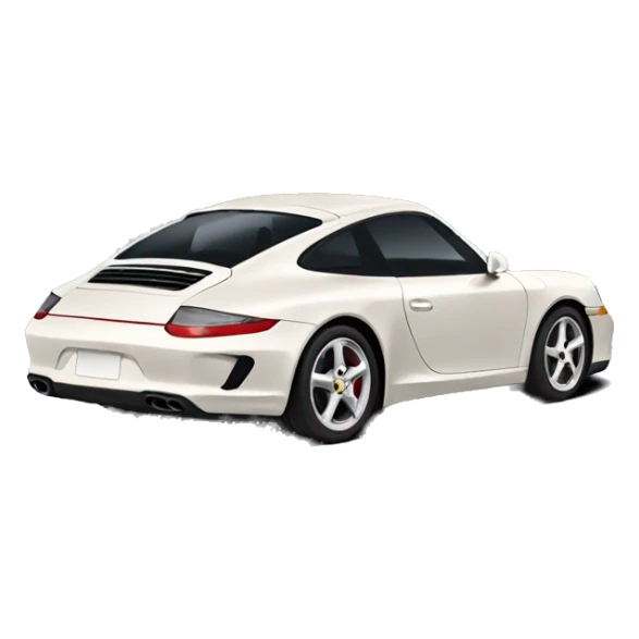 White mocha porsche sticker