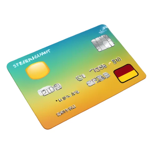 credit card floating across the world sticker
