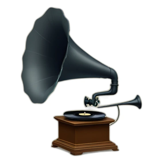 cartoon vintage gramophone sticker
