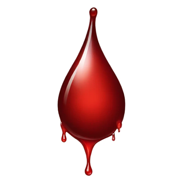 A drop of human blood sticker