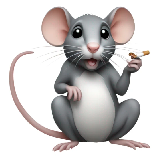 rat smoking sticker
