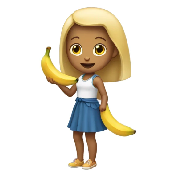 girl with banana  sticker