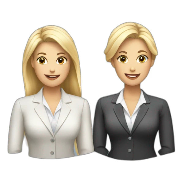 two white business women talking sticker