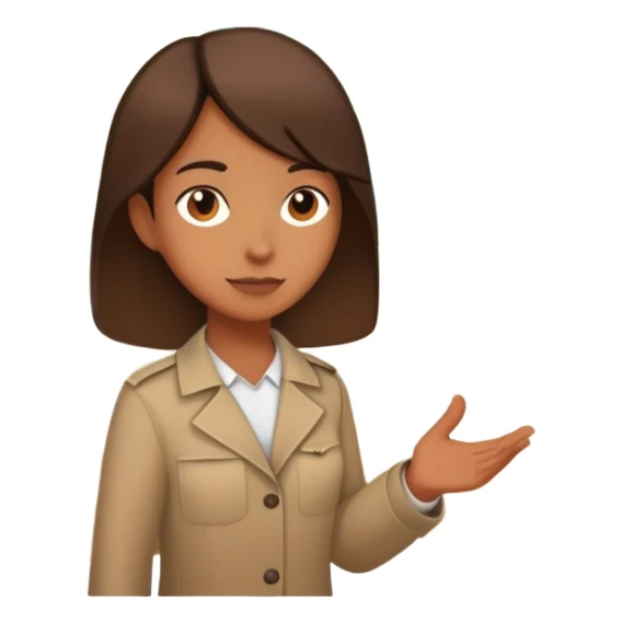 character standing next to location pin on a map sticker