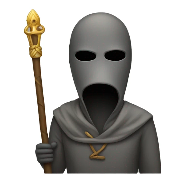 mysterious figure with staff sticker