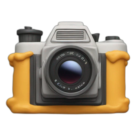 Plasticine slr film camera sticker