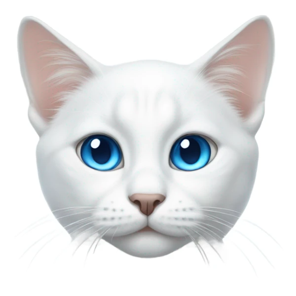 White cats with blue eyes  sticker