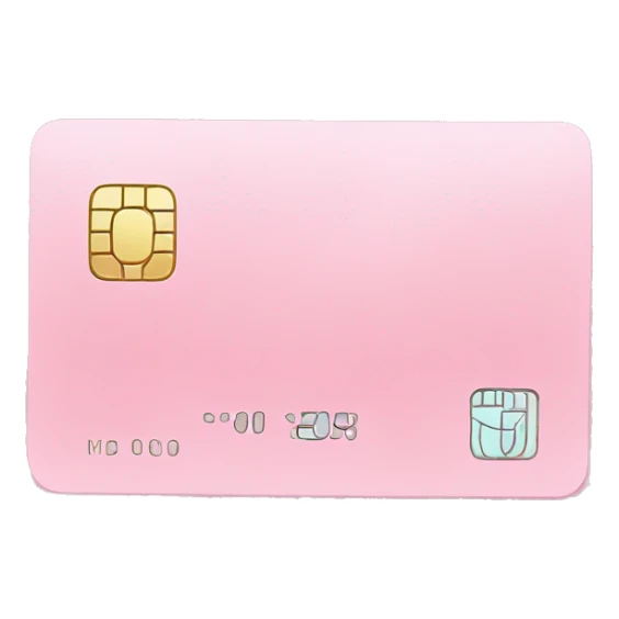 pastel pink credit card sticker