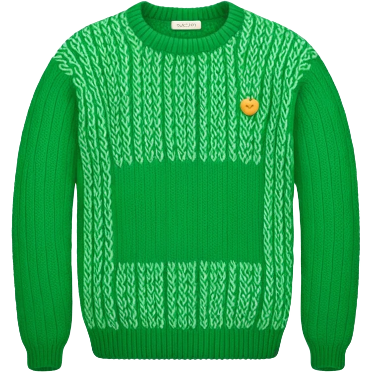 Green knitted wool sweater. emoji