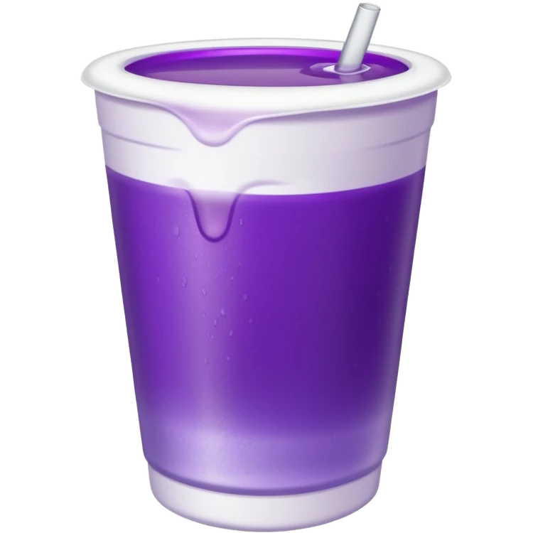  White styro with purple juice inside visible from the top only emoji