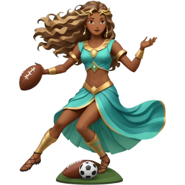 fantasy magic tarot card low poly goddess football emoji