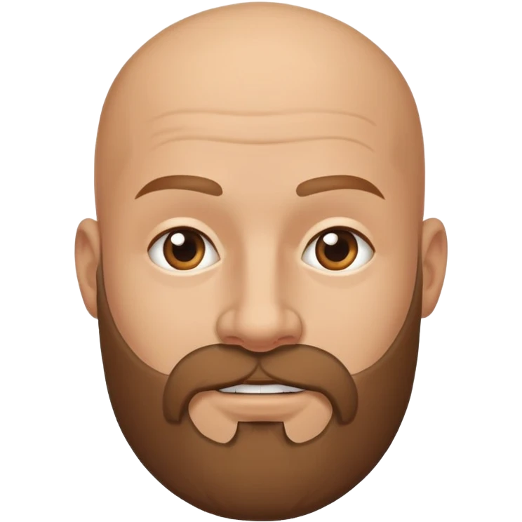 Bald man with a beard emoji