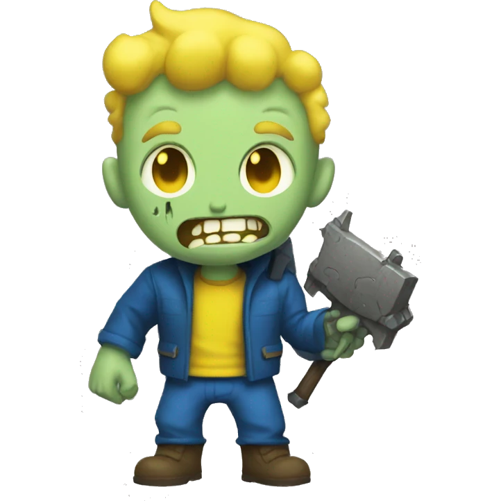 Vault boy as a ghoul emoji