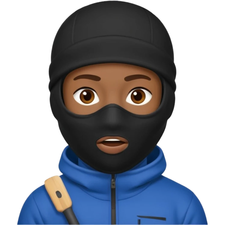 A black male in a ski mask emoji