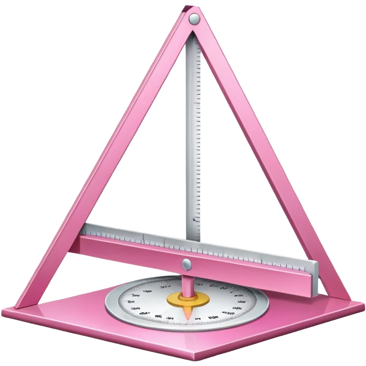 mac os icon Architect's scale, protractor, triangle, pink emoji