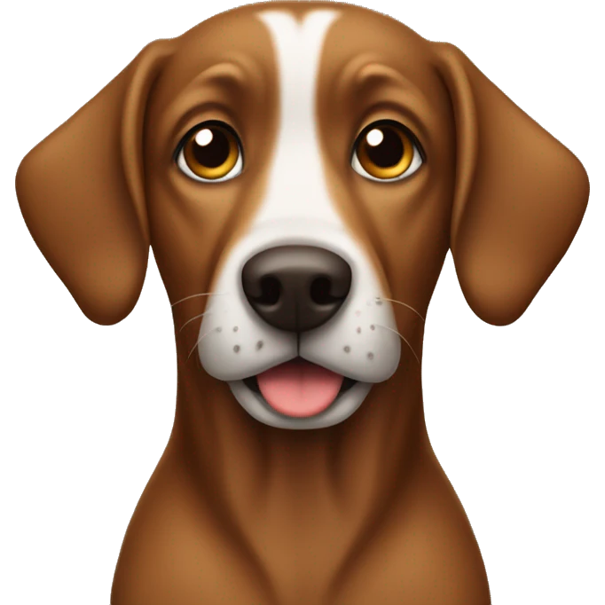 brown dog with christmas emoji