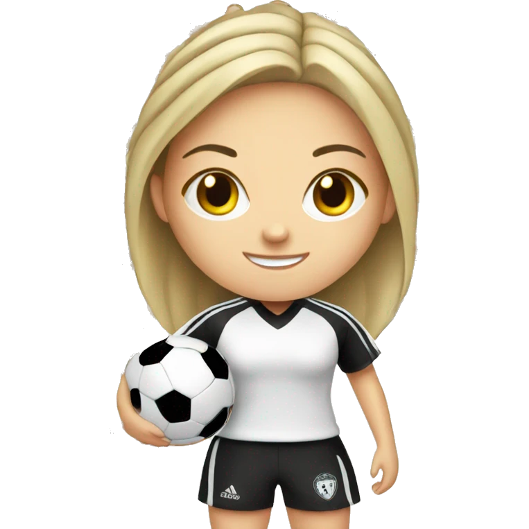White girl soccer player  emoji