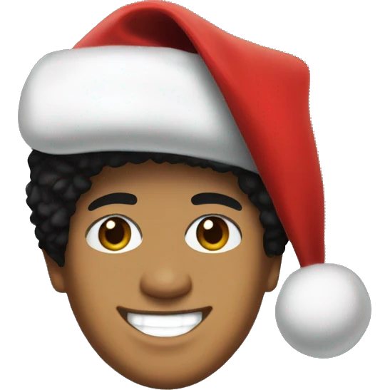 bruno mars with santa hat emoji