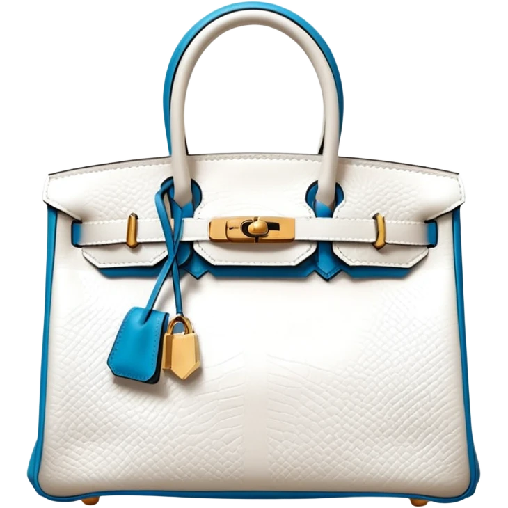 hermes birkin white himalayan bag emoji