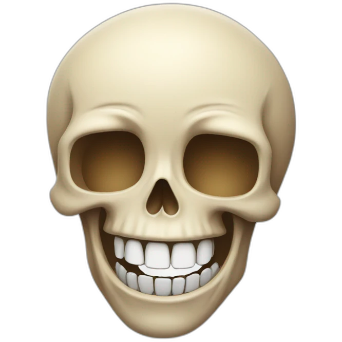 Skull laughing out loud emoji