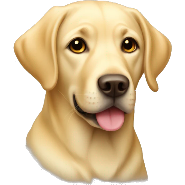 Cute yellow Labrador emoji