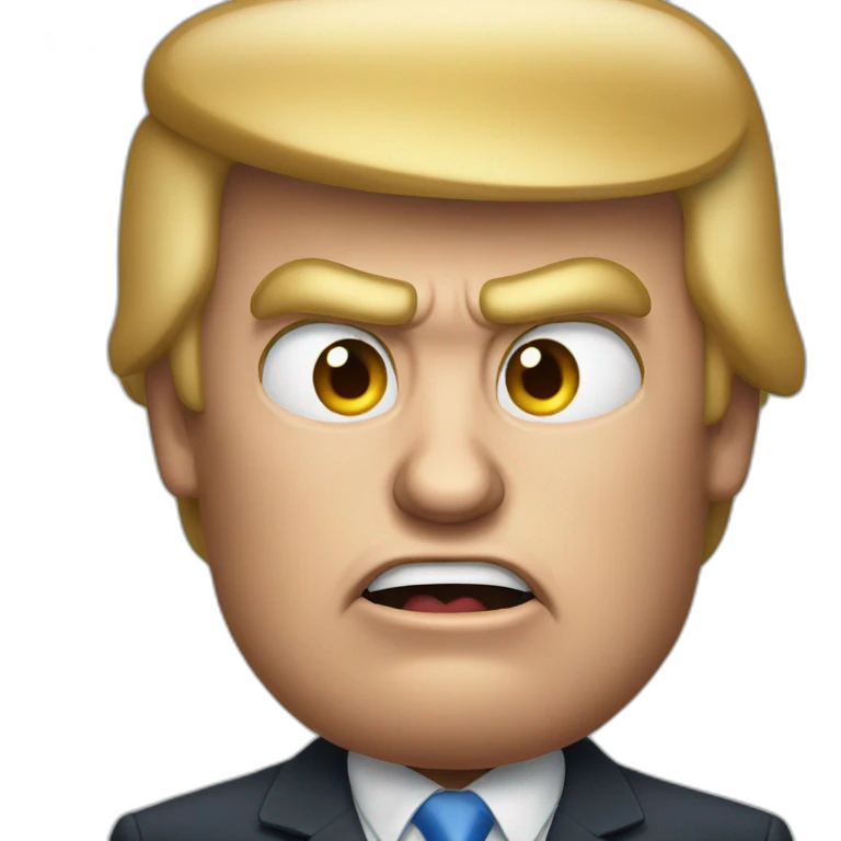 DONALD TRUMP, ANGRY SHOUTING emoji