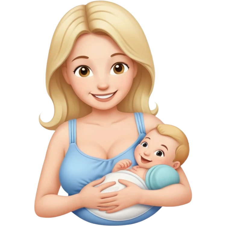 Beautiful Breastfeeding mom emoji